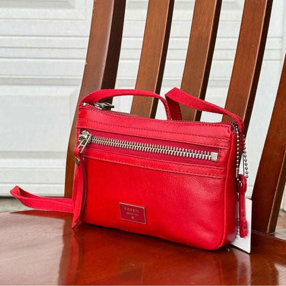 Fossil Dawson Mini Crossbody - Real Red - NWT - Picture 10 of 17